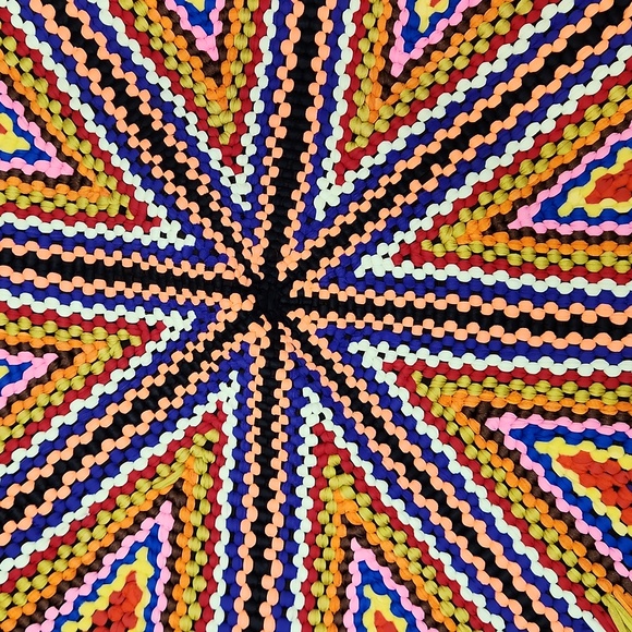 Cottagecore Handmade Round Rug - Picture 2 of 3